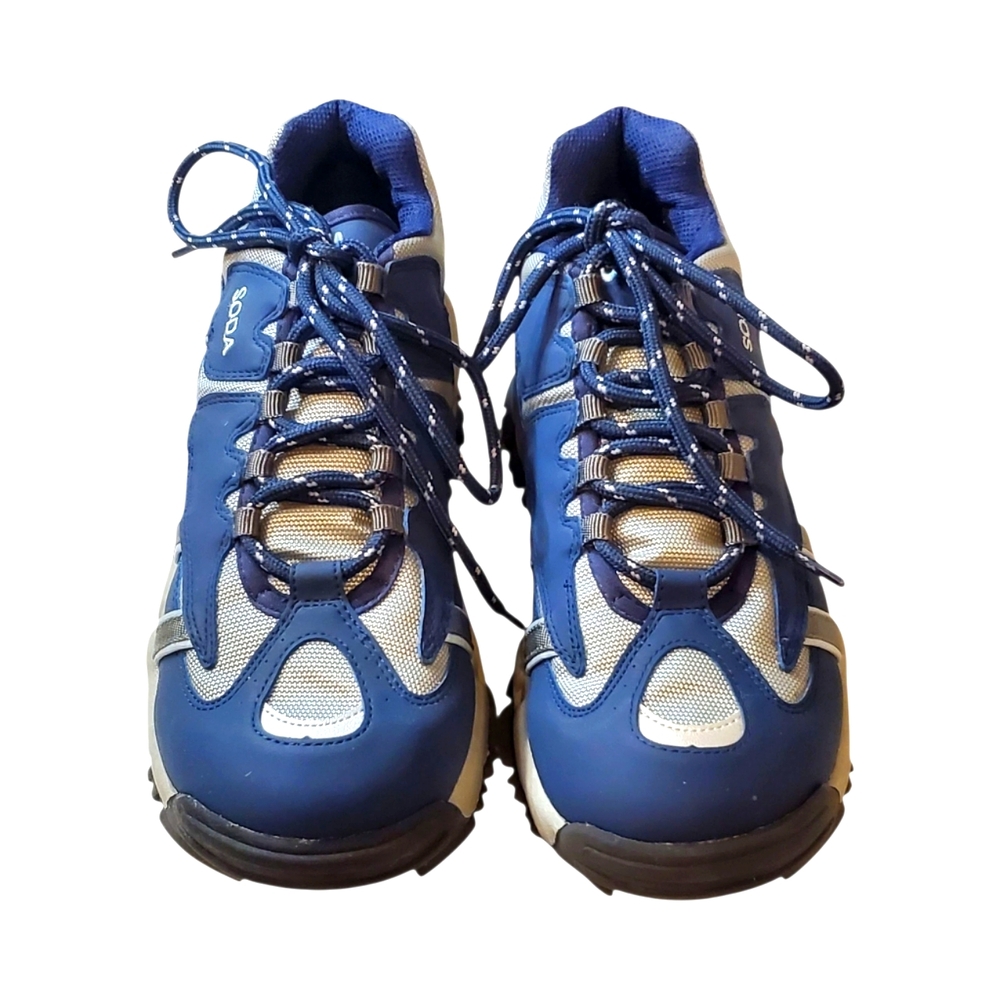 Soda Womans Navy and Gray Athletic Shoes
